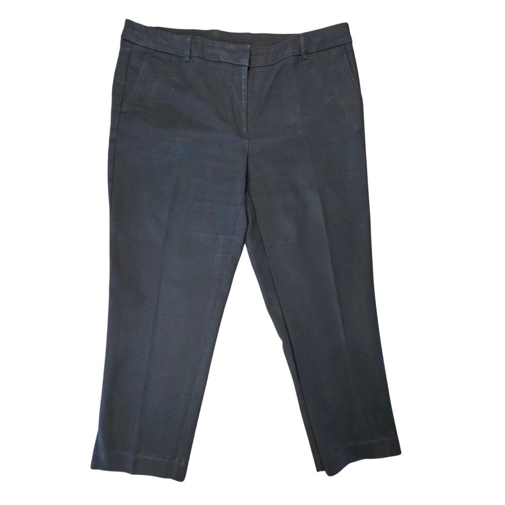 Anne Klein Womens Black Straight Leg Dress Pants Trousers Size 10 Professional